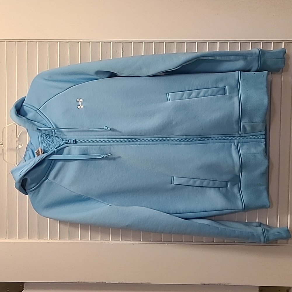 Under Armour Storm Cold Gear Jacket Large Fleece Lined Zip Up